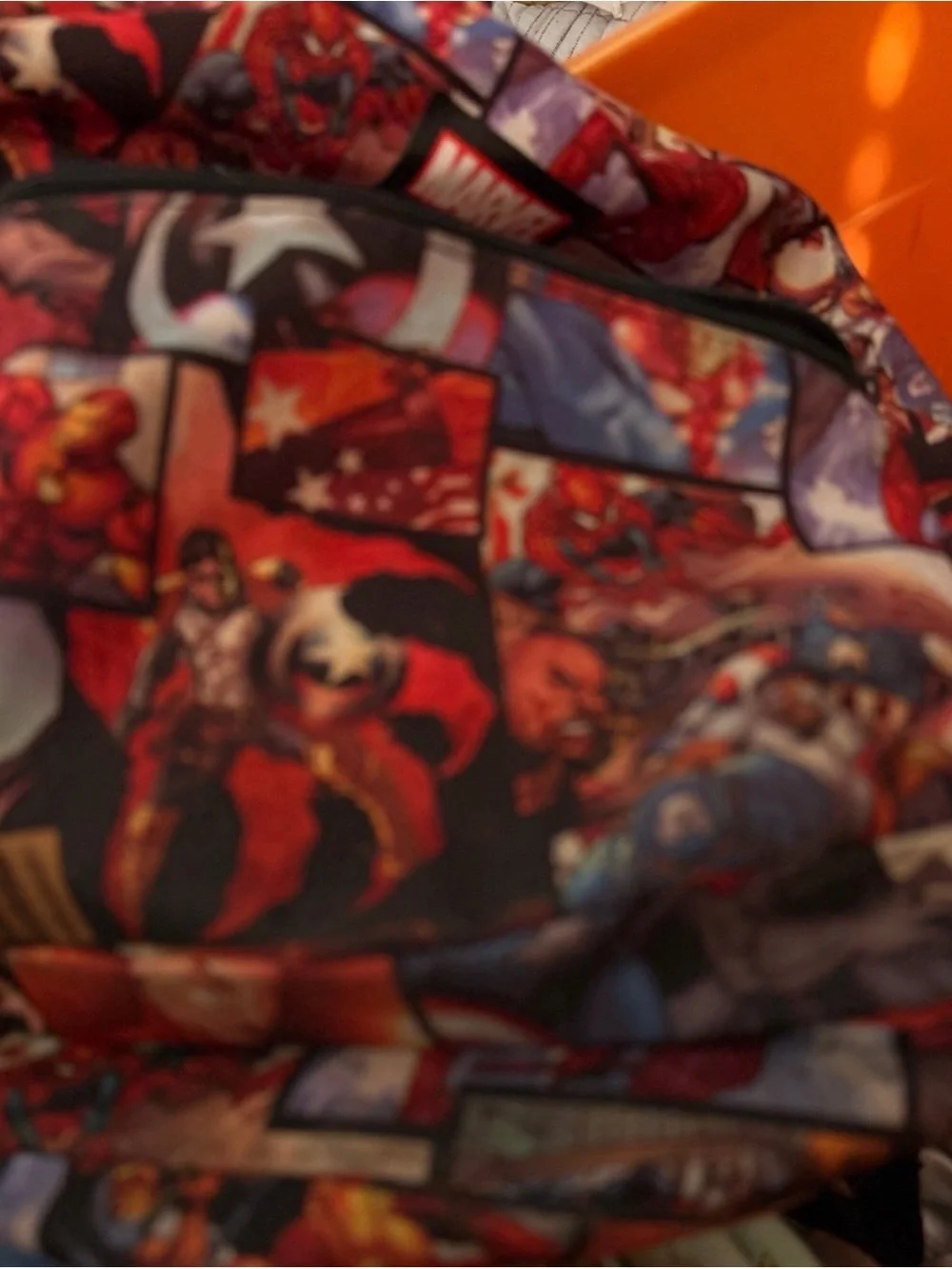 Marvel Spider-Man Patchwork Comic Backpack - Red Multi - Picture 3 of 3